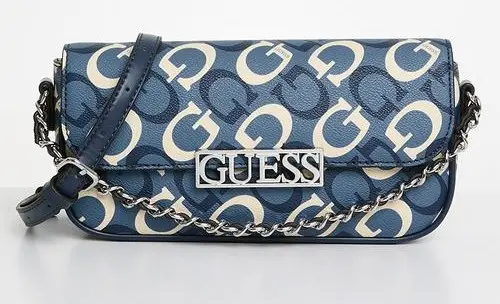 Crossbody monograma Guess azul JJ971120