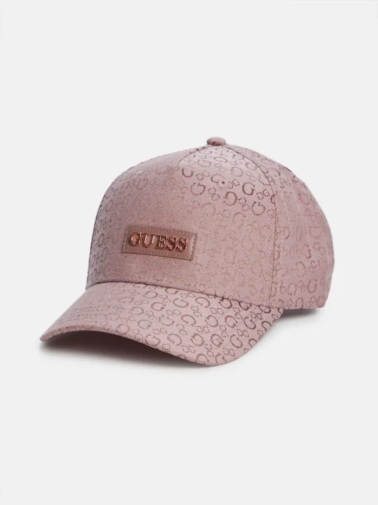 Gorro Guess Monograma Rosa con Logo