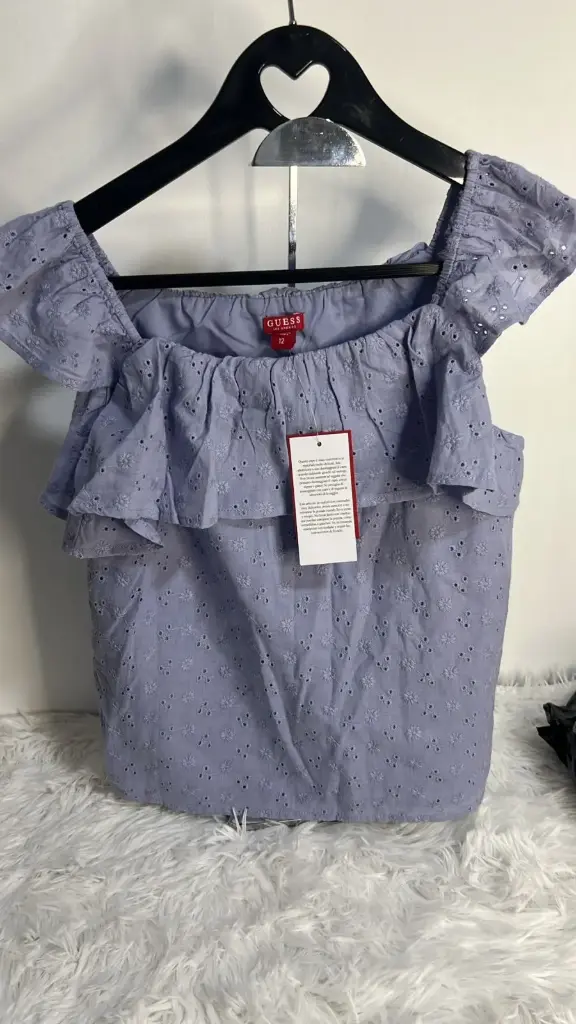 Polo Guess Kids Palmer Manga Cero Celeste G4T8