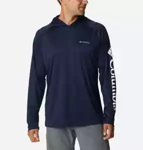 SUDADERA COLUMBIA CON CAPUCHA AZUL