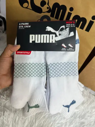 Medias pack x6 blancas Puma