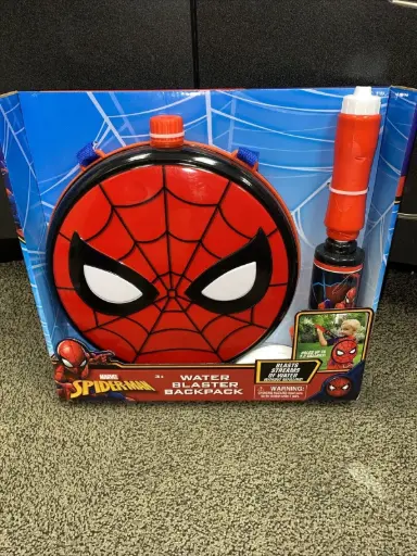 Mochila con pistola de agua de acción de bombeo Marvel Spiderman