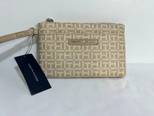 BILLETERA DE MANO TOMMY HILFIGER MONOGRAMA BEIGE 69J2239
